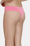Zivame Low Rise Zero Coverage Thong - Pink Cosmos — thumbnail 2